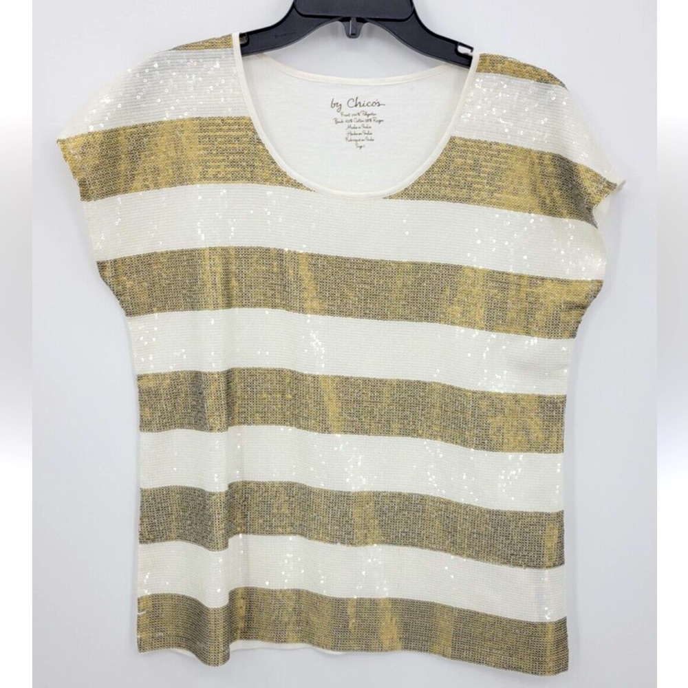 Chicos sequence striped top